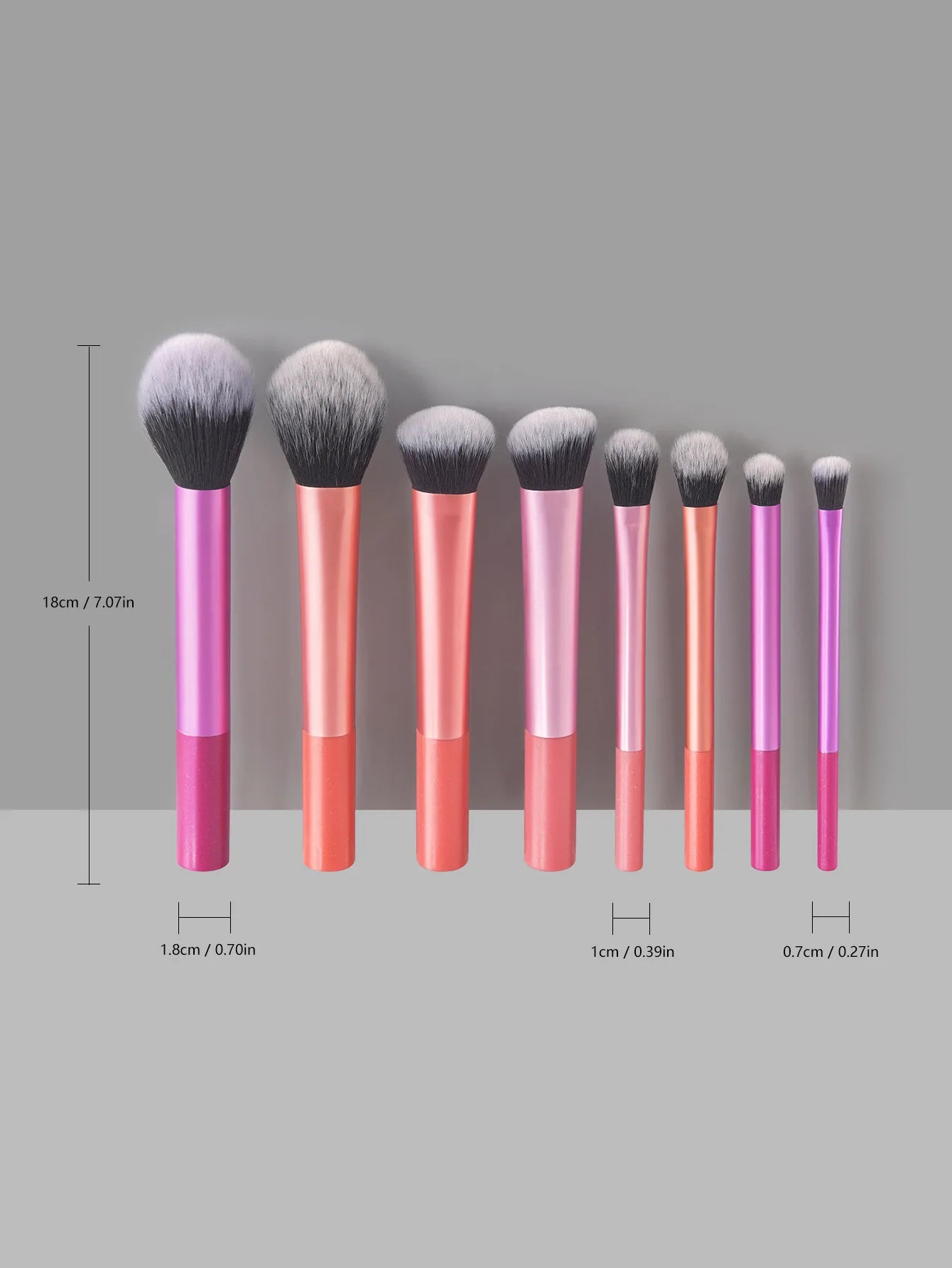 8pcs Pro Easy to Clean, Makeup Brush Set - Soft, Premium Synthetic Hair, Cruelty-Free, Foundation, Blush, Eyeshadow